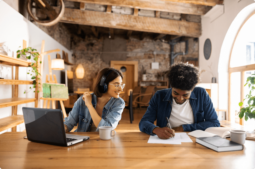 couple working from home